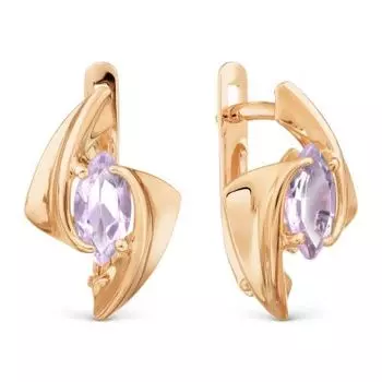 Серьги с аметистами Линии Любви