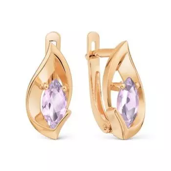 Серьги с аметистами Линии Любви