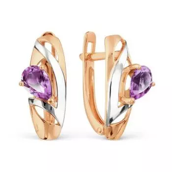 Серьги с аметистами Линии Любви