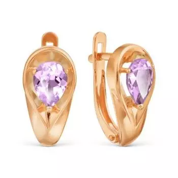 Серьги с аметистами Линии Любви