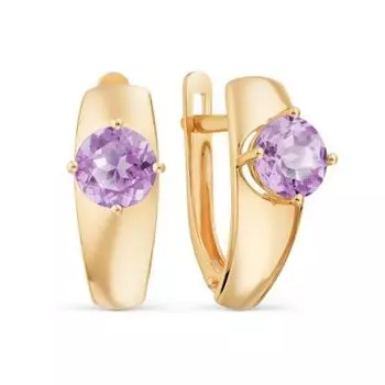 Серьги с аметистами Линии Любви