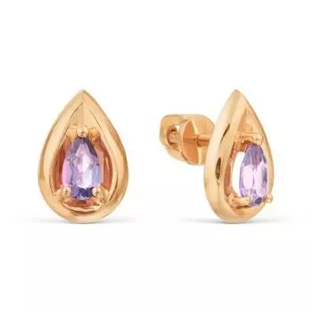 Серьги с аметистами Линии Любви