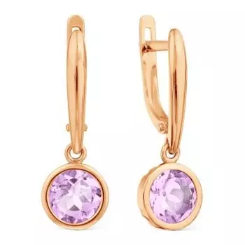 Серьги с аметистами Линии Любви