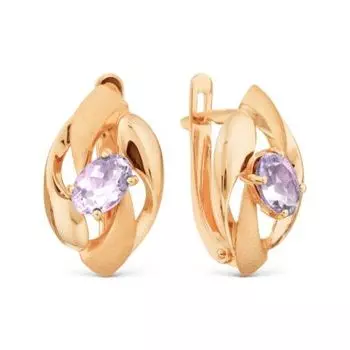 Серьги с аметистами Линии Любви