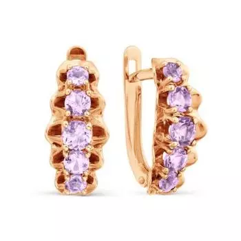 Серьги с аметистами Линии Любви