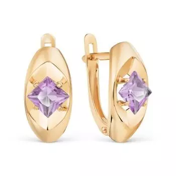 Серьги с аметистами Линии Любви