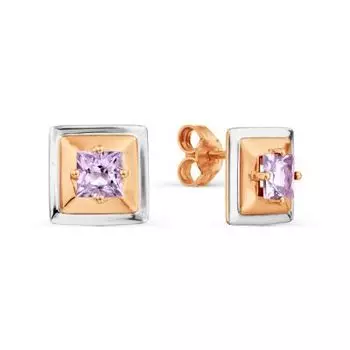 Серьги с аметистами Линии Любви