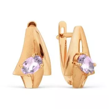 Серьги с аметистами Линии Любви