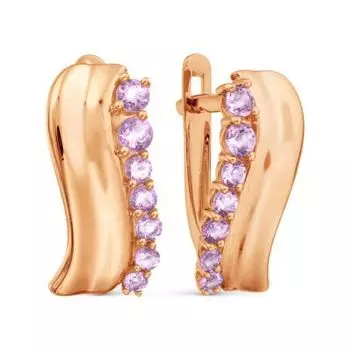 Серьги с аметистами Линии Любви