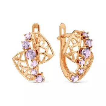 Серьги с аметистами Линии Любви
