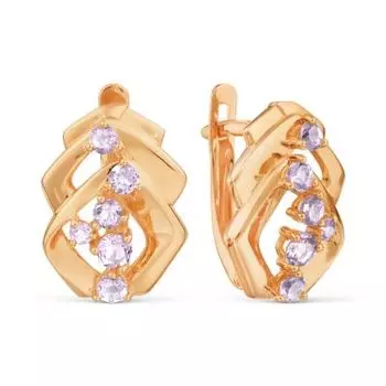 Серьги с аметистами Линии Любви