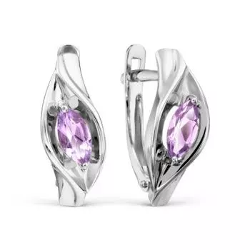 Серьги с аметистами Линии Любви