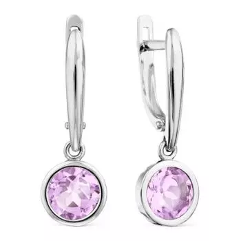 Серьги с аметистами Линии Любви