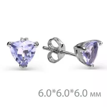 Серьги с аметистами Линии Любви