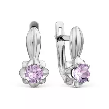 Серьги с аметистами Линии Любви
