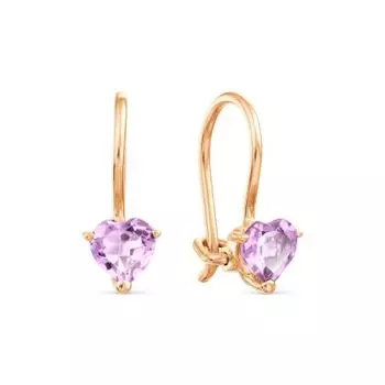 Серьги с аметистами Линии Любви