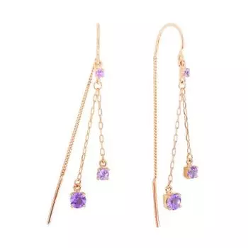 Серьги с аметистами Линии Любви