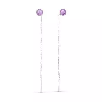 Серьги с аметистами Линии Любви