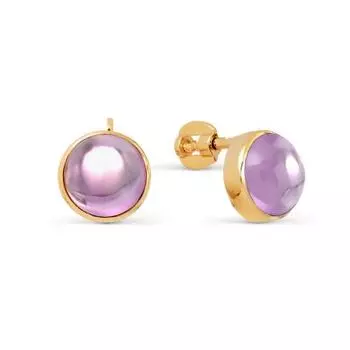 Серьги с аметистами Линии Любви