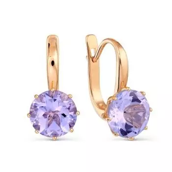 Серьги с аметистами Линии Любви