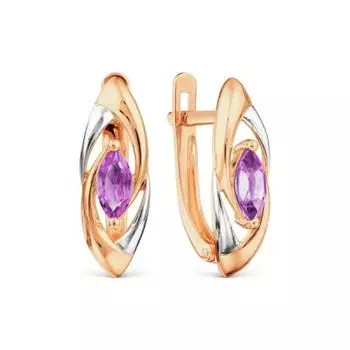 Серьги с аметистами Линии Любви