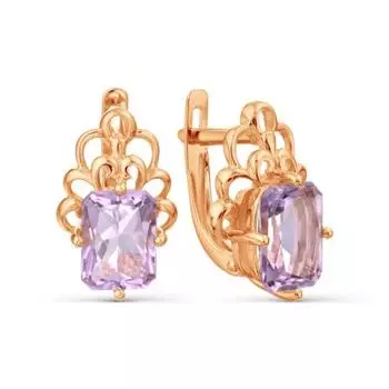 Серьги с аметистами Линии Любви