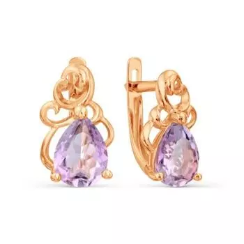 Серьги с аметистами Линии Любви