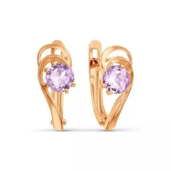 Серьги с аметистами Линии Любви
