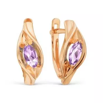 Серьги с аметистами Линии Любви