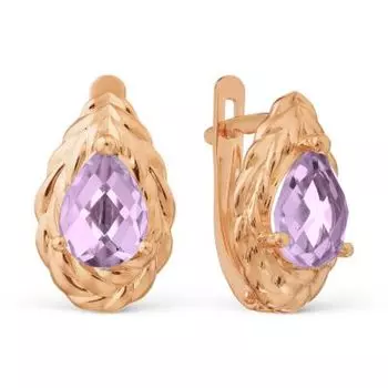 Серьги с аметистами Линии Любви