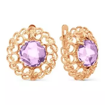 Серьги с аметистами Линии Любви