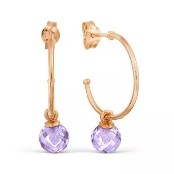 Серьги с аметистами Линии Любви