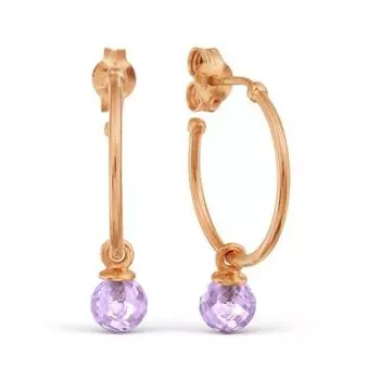 Серьги с аметистами Линии Любви