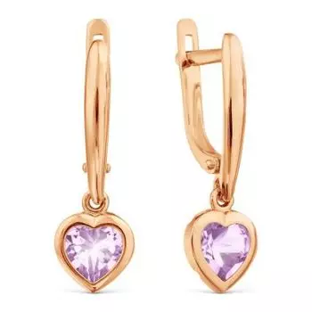 Серьги с аметистами Линии Любви