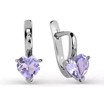 Серьги с аметистами Линии Любви