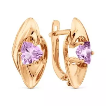 Серьги с аметистами Линии Любви