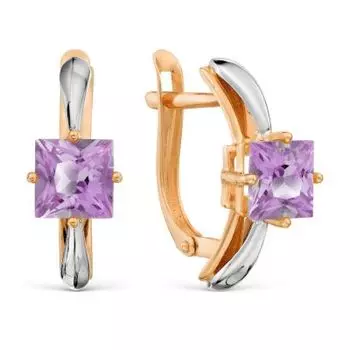 Серьги с аметистами Линии Любви