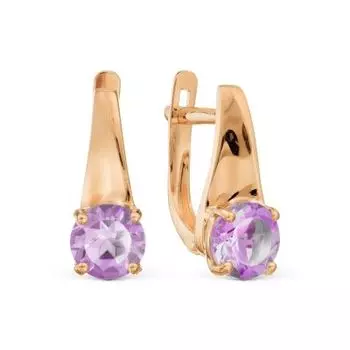 Серьги с аметистами Линии Любви