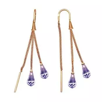 Серьги с аметистами Линии Любви