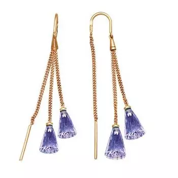 Серьги с аметистами Линии Любви