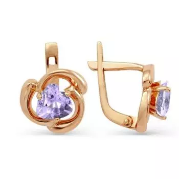 Серьги с аметистами Линии Любви