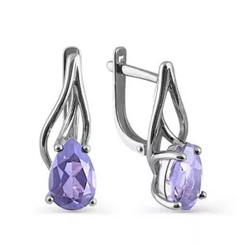 Серьги с аметистами Линии Любви