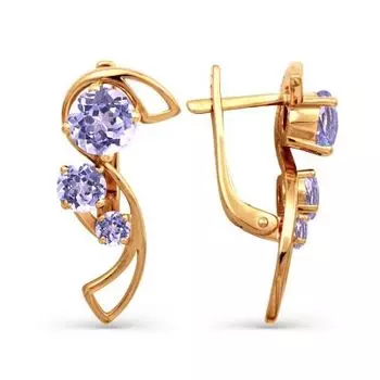 Серьги с аметистами Линии Любви