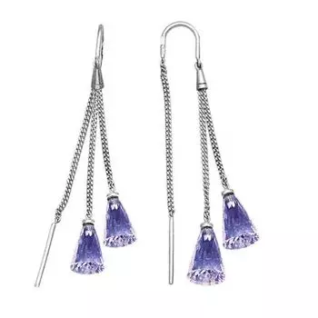 Серьги с аметистами Линии Любви