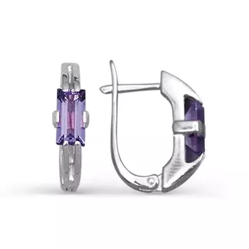 Серьги с аметистами Линии Любви