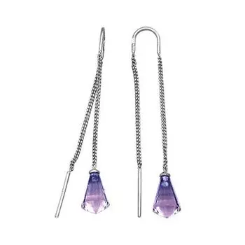 Серьги с аметистами Линии Любви