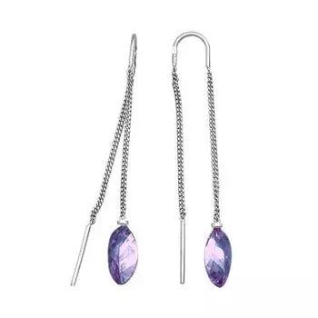 Серьги с аметистами Линии Любви