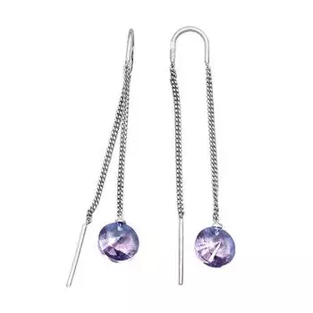 Серьги с аметистами Линии Любви