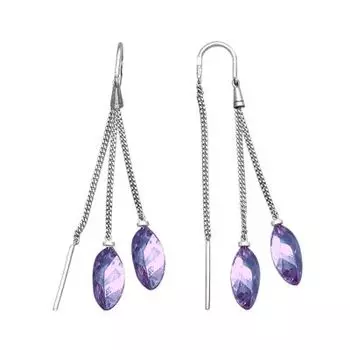 Серьги с аметистами Линии Любви