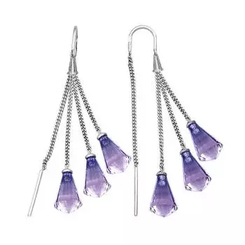 Серьги с аметистами Линии Любви